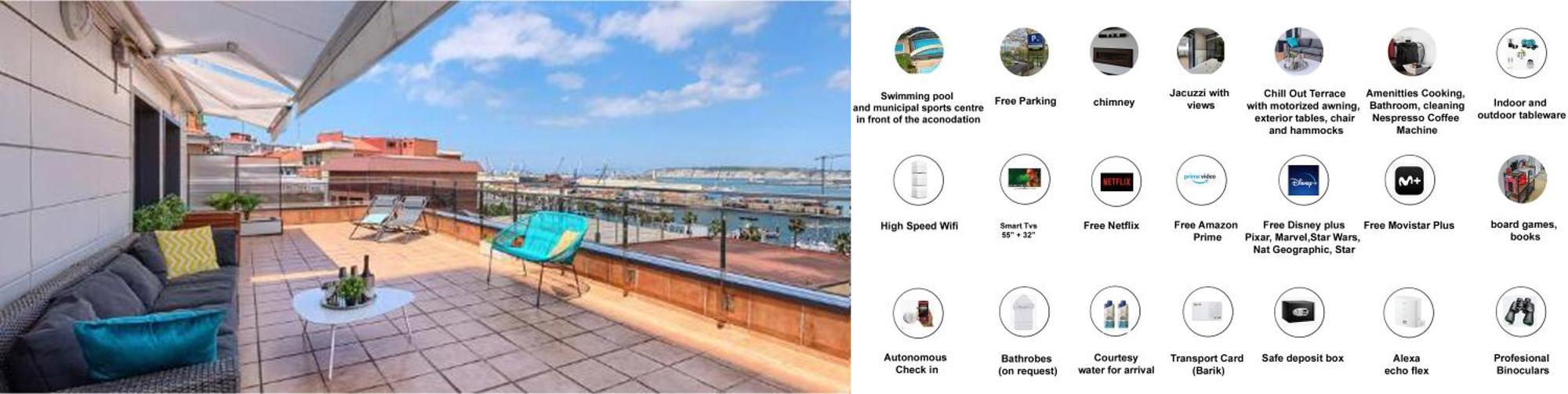 Atico Lujo Costa Vasca Bilbaoterraza Mar Jacuzi Appartement Santurtzi Buitenkant foto
