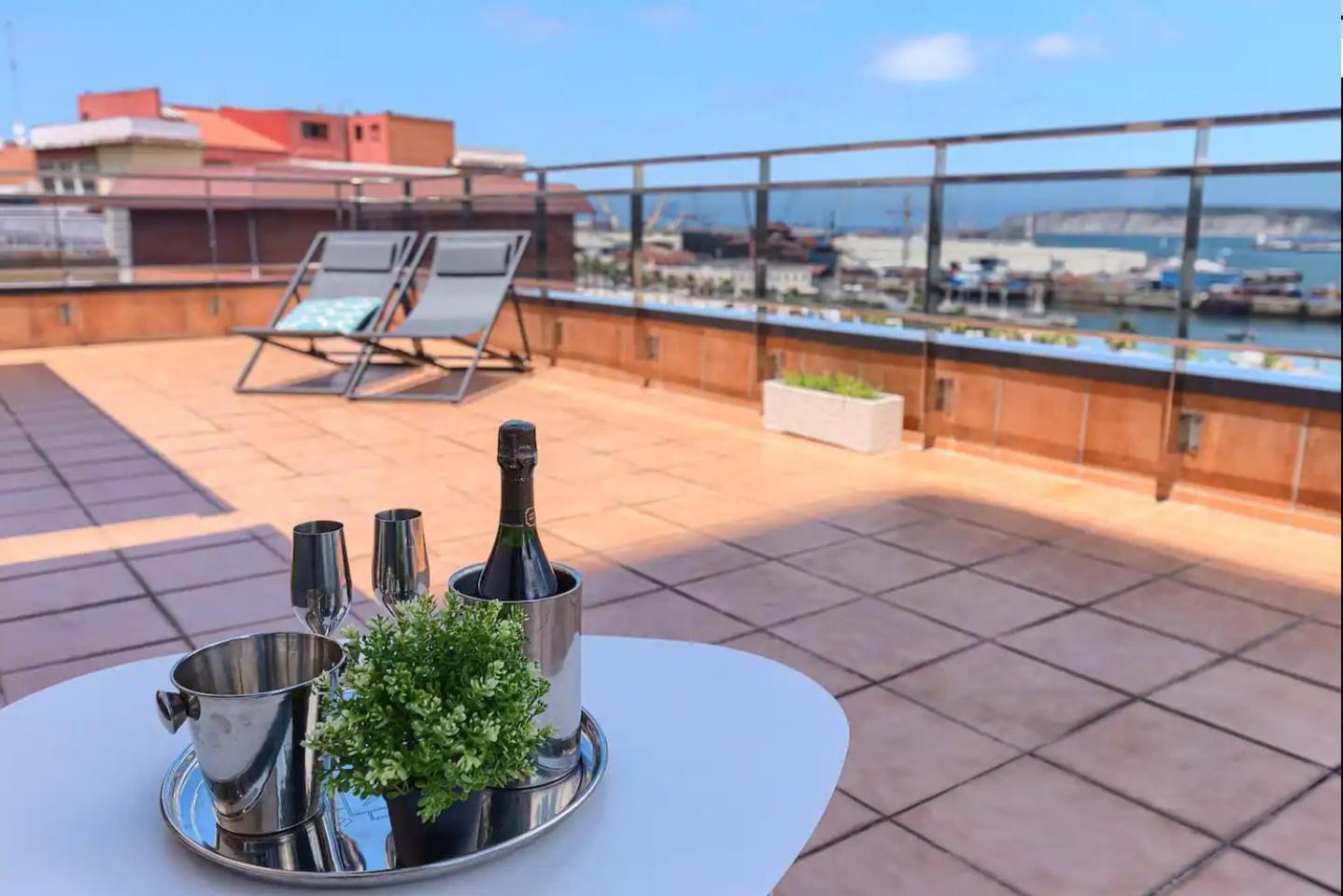 Atico Lujo Costa Vasca Bilbaoterraza Mar Jacuzi Appartement Santurtzi Buitenkant foto