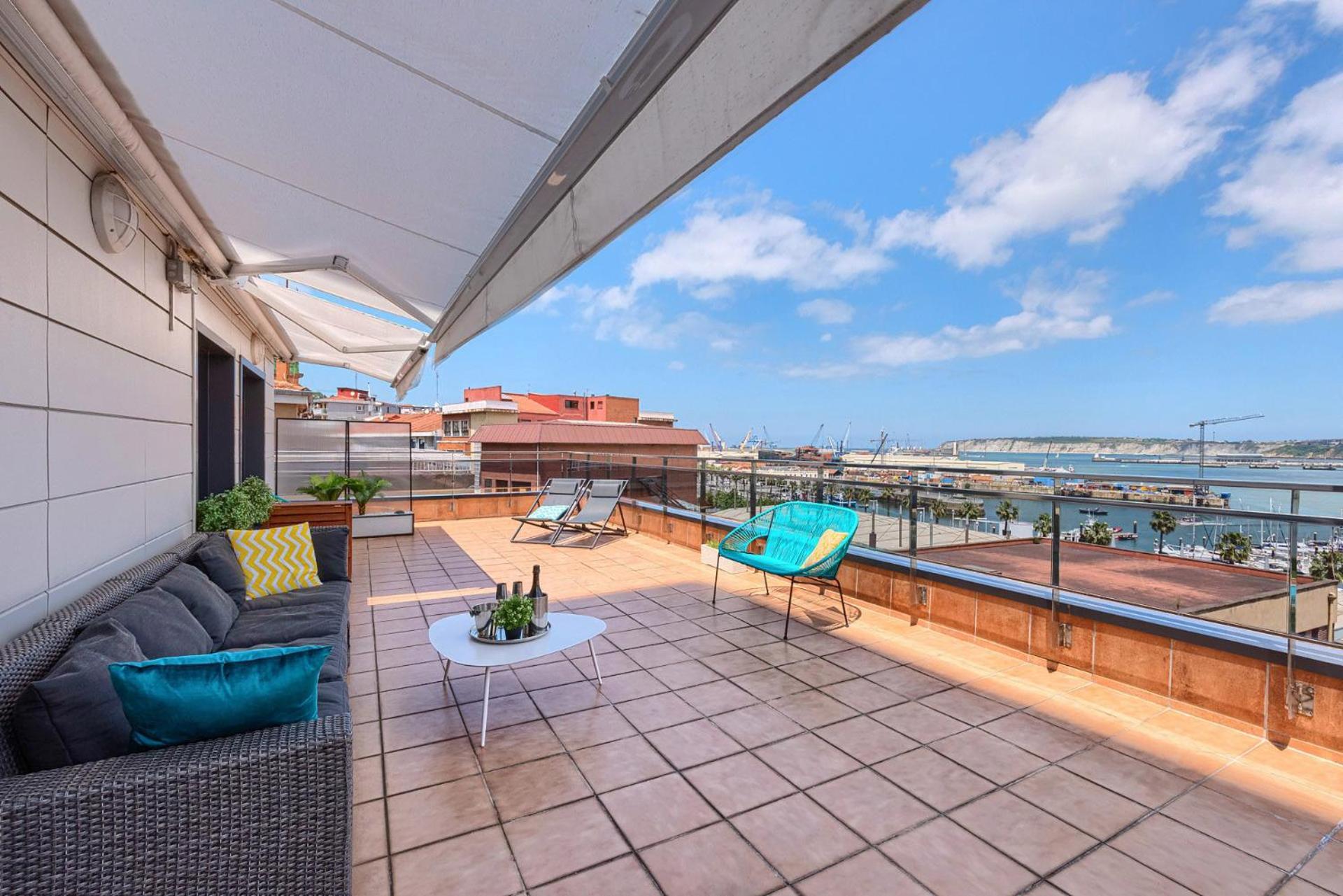 Atico Lujo Costa Vasca Bilbaoterraza Mar Jacuzi Appartement Santurtzi Buitenkant foto